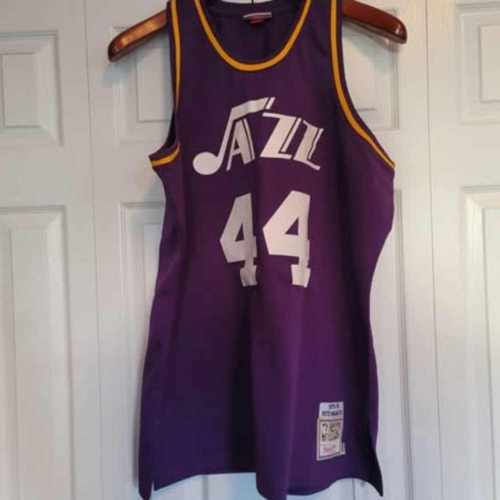 Mitchell & Ness Purple and White Utah Jazz Jersey
